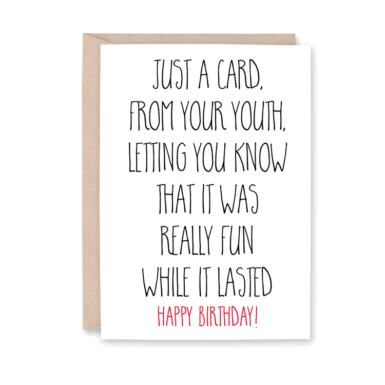 Just a Card From Your Youth - Birthday Card