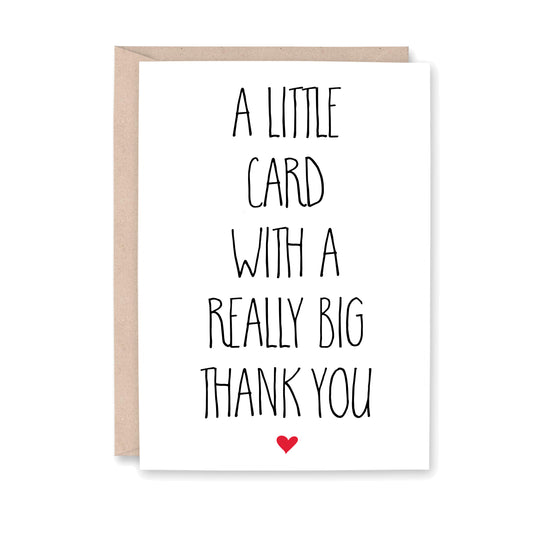 A little card with a really big thank you