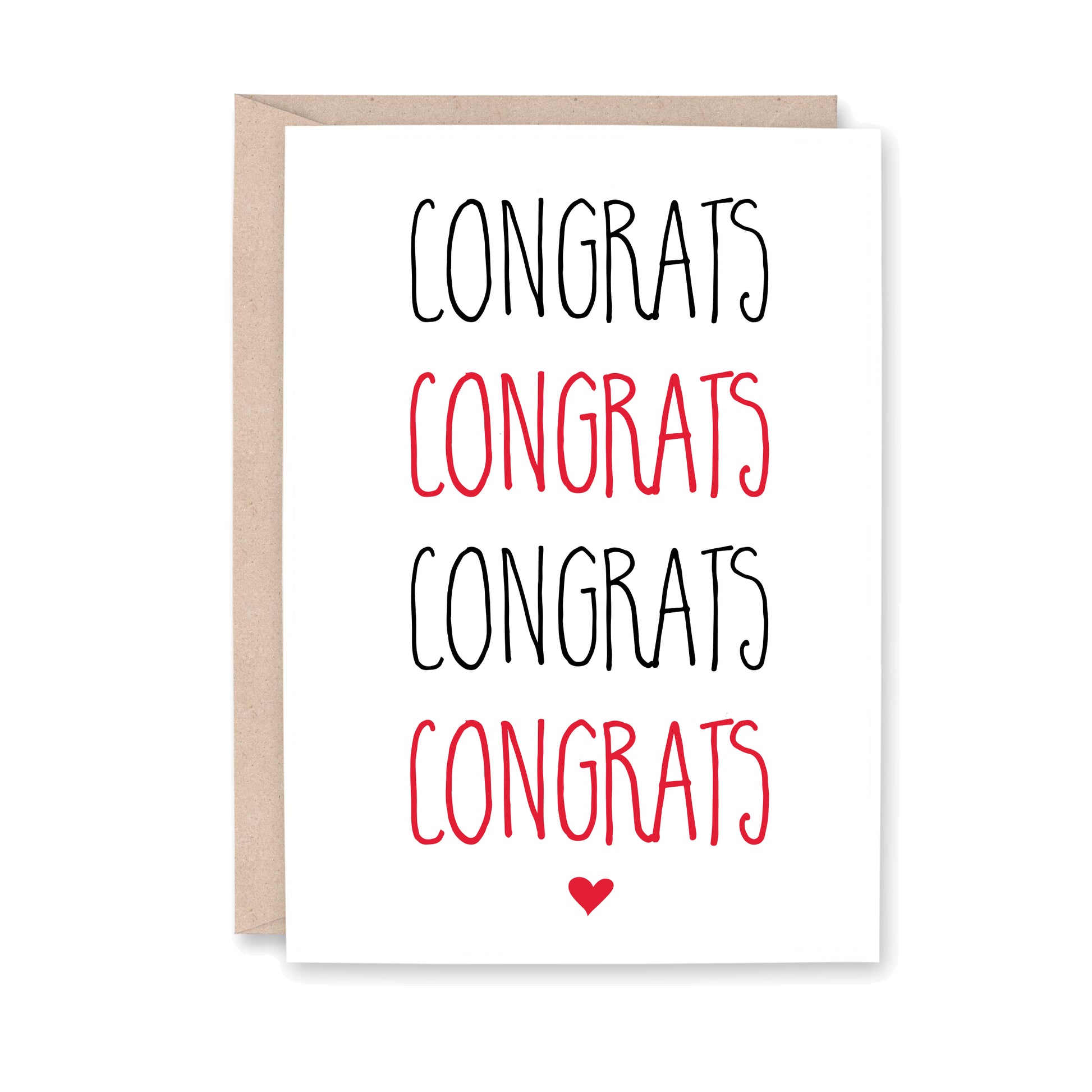 Congrats Congrats Congrats | Greeting Card – Striped Hat Studio