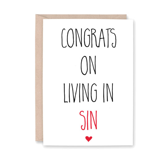 Congrats on living in sin