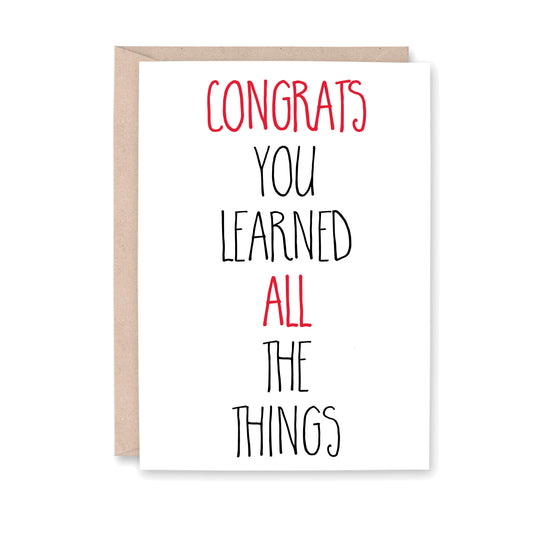 Congrats Learned Things