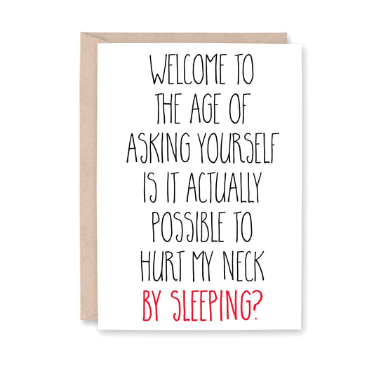 Welcome to the age of asking yourself is it actually possible to hurt my neck by sleeping?