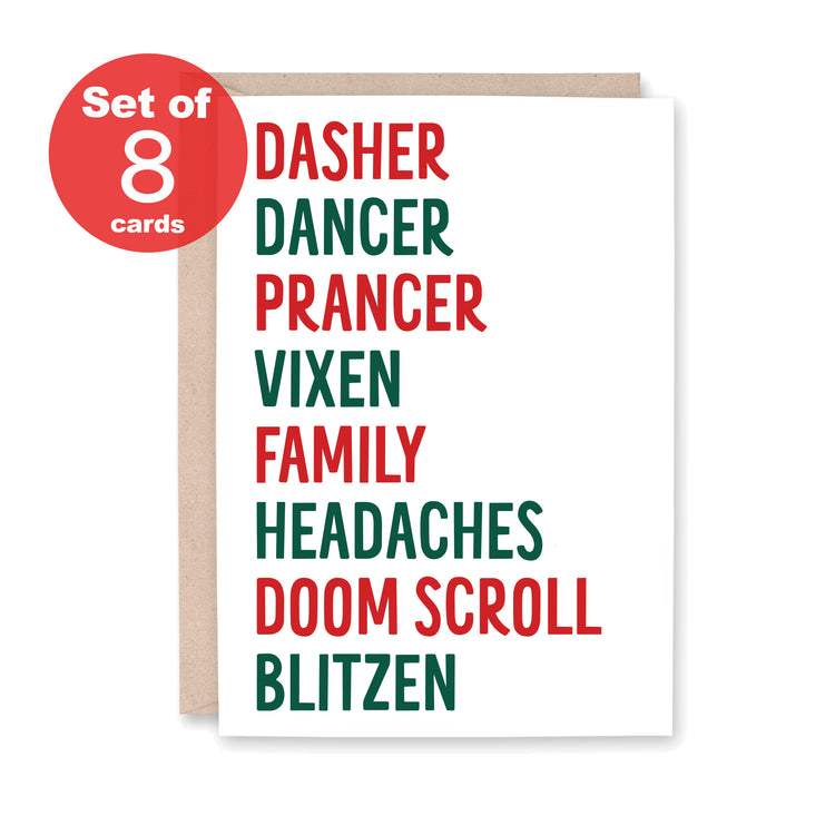 Dasher Dancer Family Headaches Doom Scroll