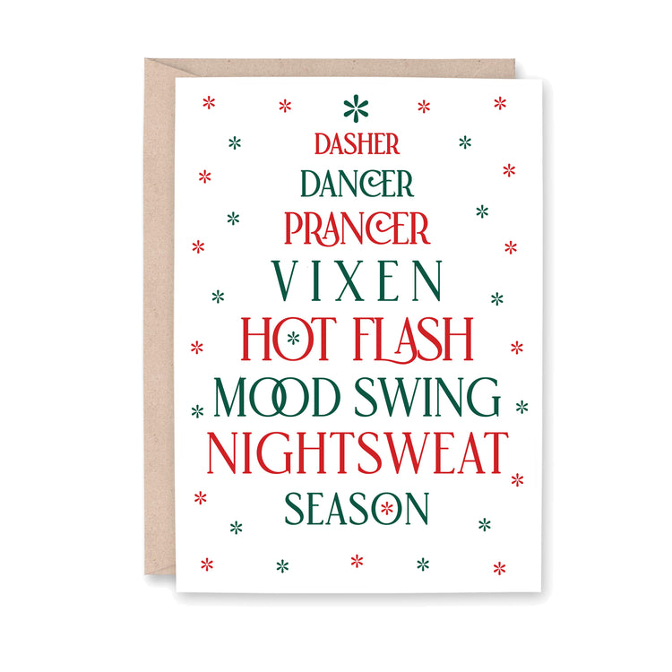Dasher Dancer Hot Flash Season