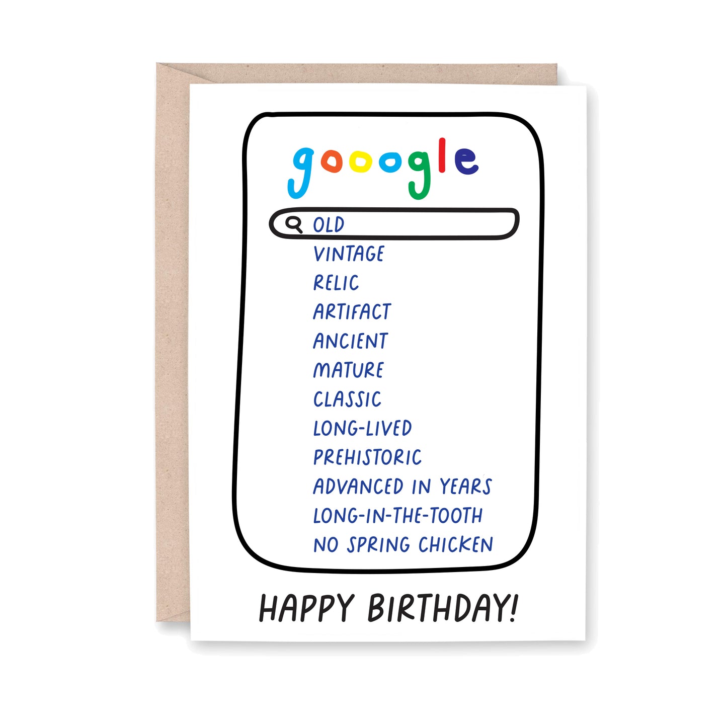 Funny Old Relic Gooogle Search Birthday Card